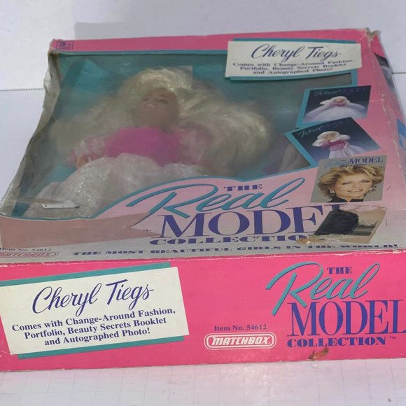 Vintage 1989 Matchbox the Real Model Collection Cheryl Tiegs Doll New In box . - Picture 9 of 10